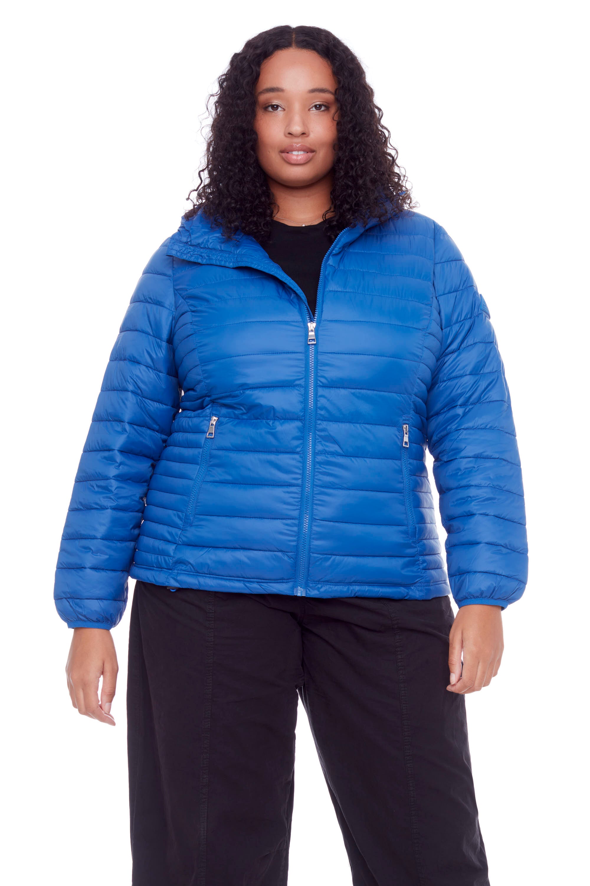 Plus size clearance lightweight puffer coat