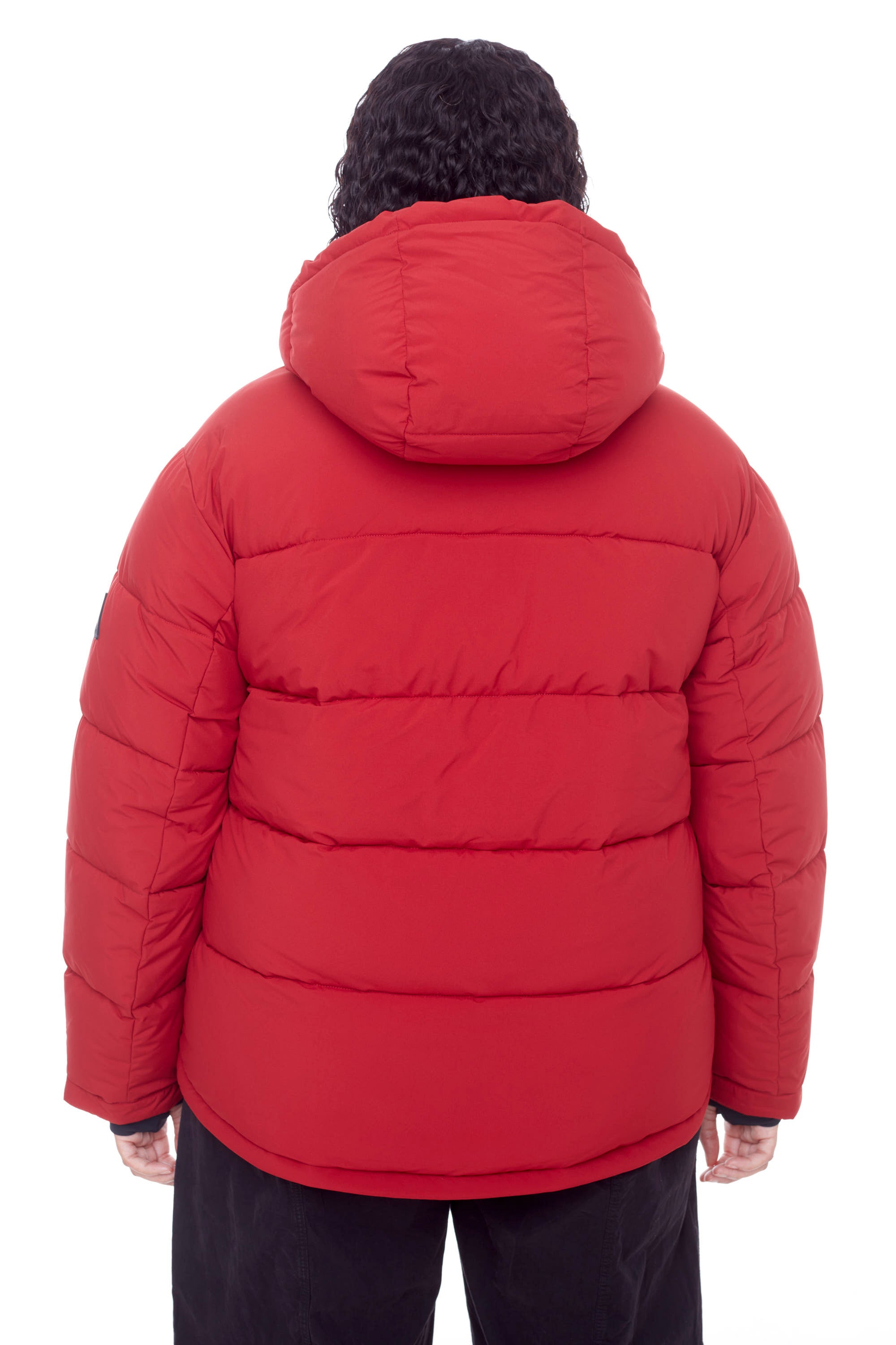 Plus size red puffer jacket online