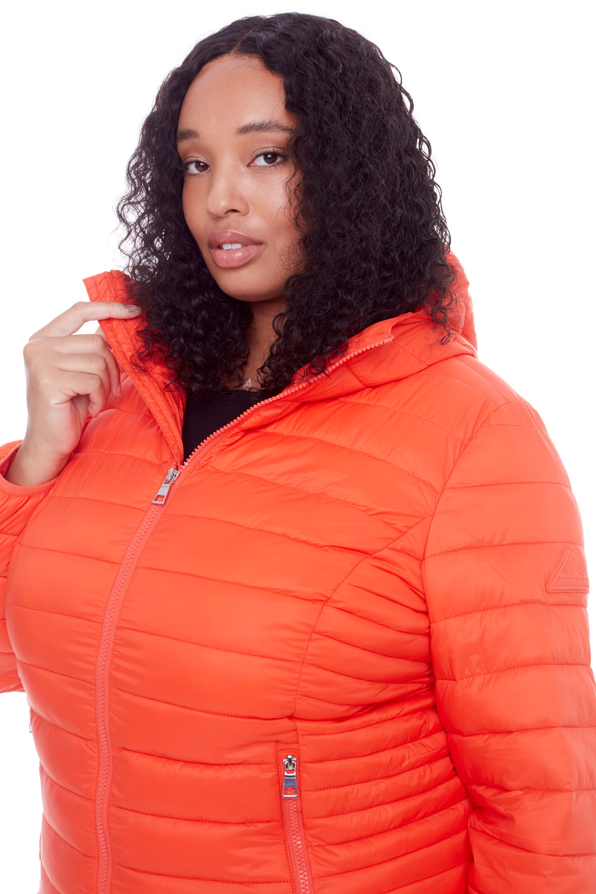 Plus size packable on sale puffer