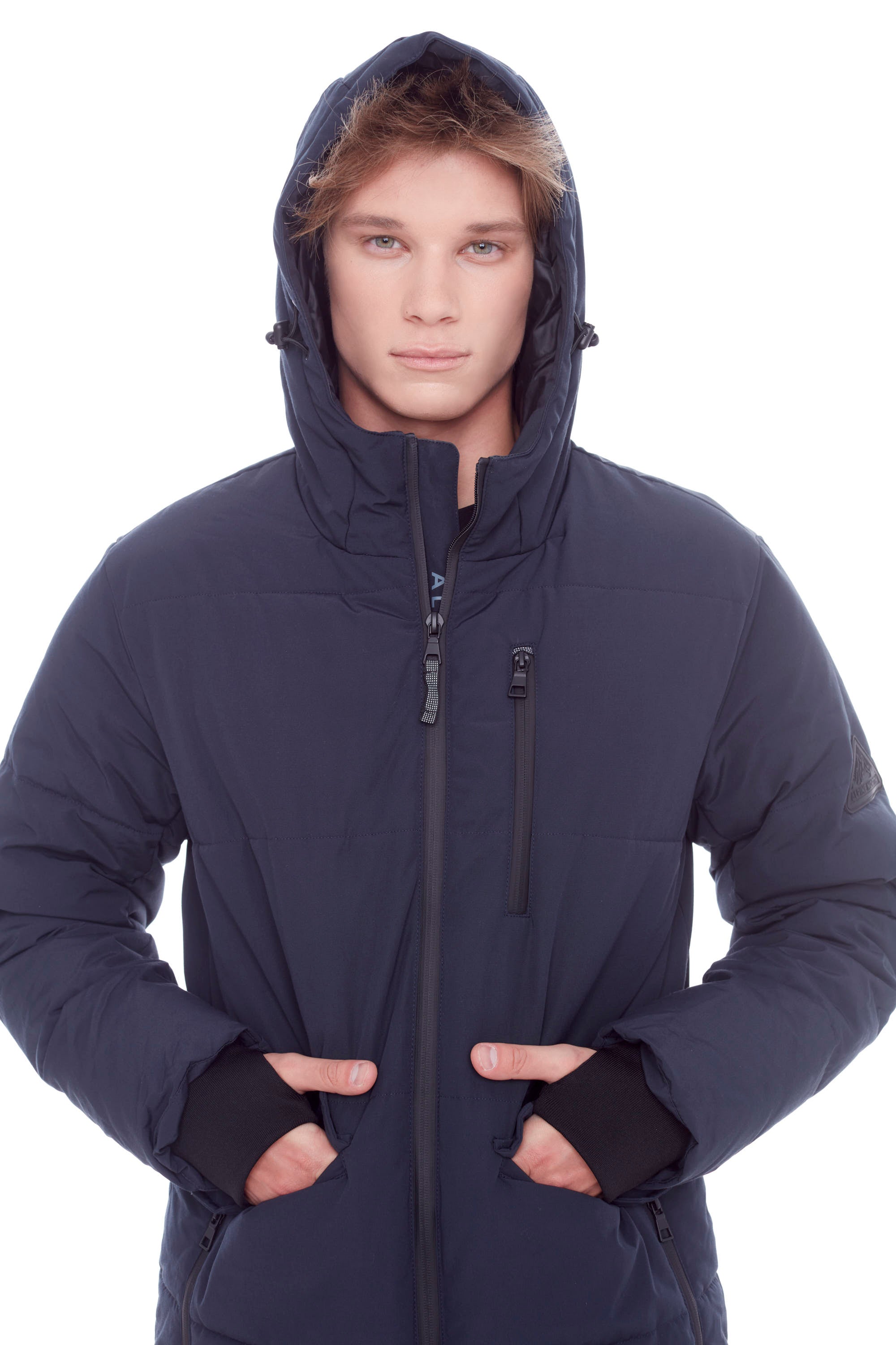 JASPER | MEN'S VEGAN DOWN (RECYCLED) PUFFER COAT, NAVY – Alpine