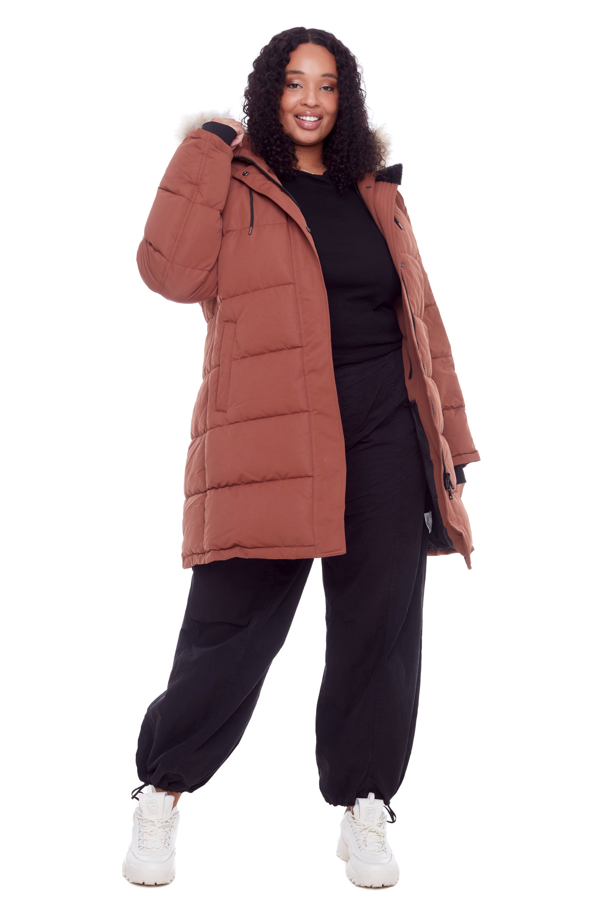 Mid length parka coat best sale