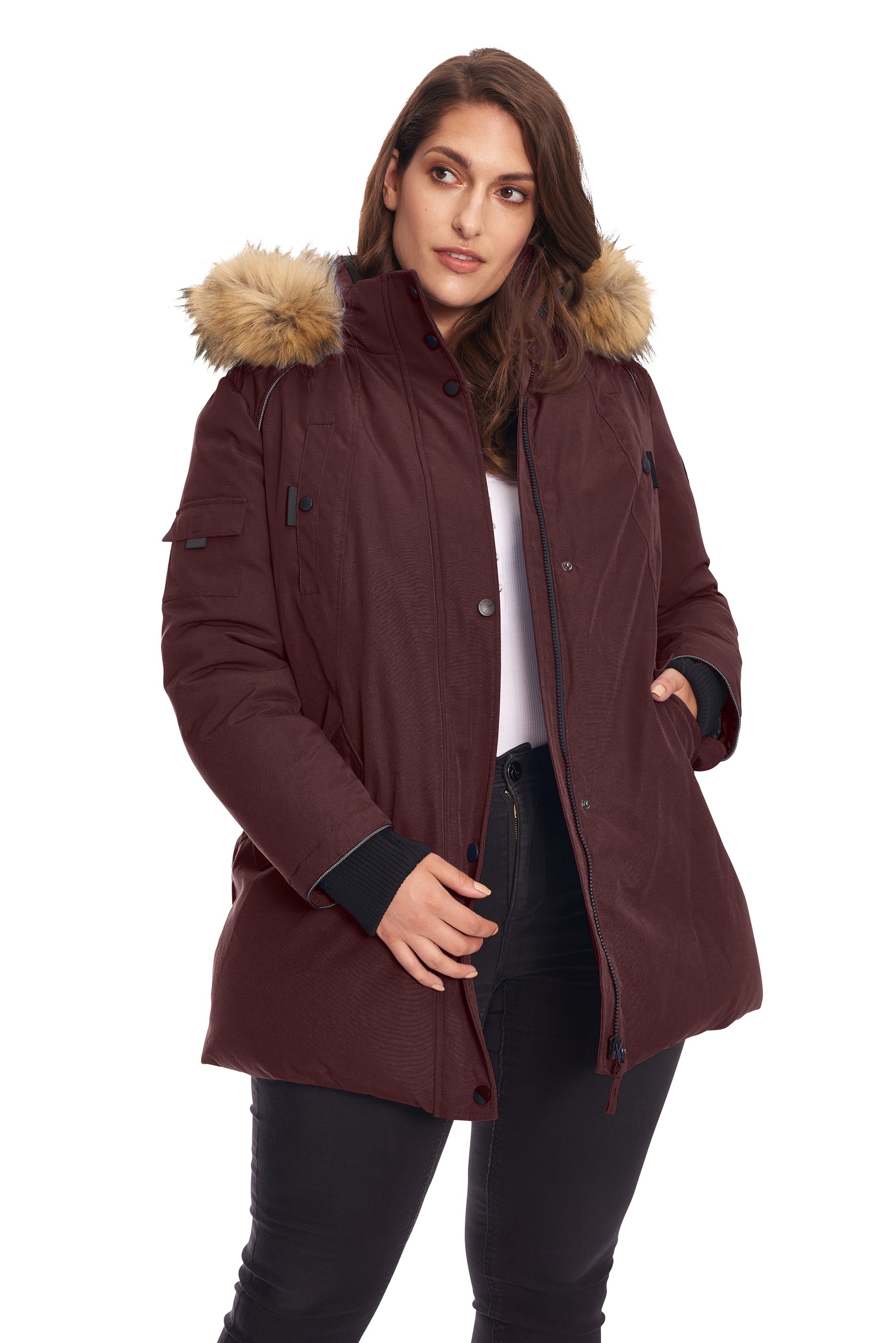 Plus size sales womens parka coats